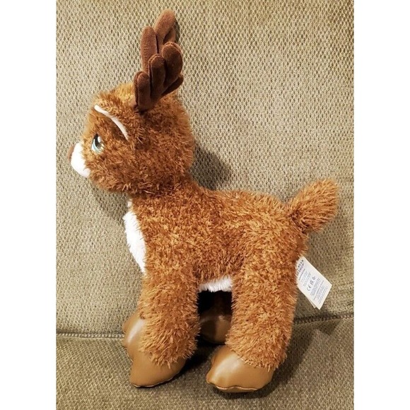 2021 Green Embroidered Eyes BAB Reindeer Pleather Feet 6.5"×12"×14" Plush - Picture 2 of 14